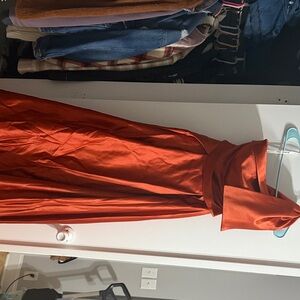 Elegant Orange Women's Dress